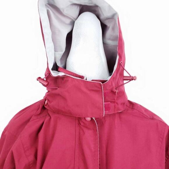 Nordic Alpine Waterproof Hooded Anorak Raincoat Red Jacket Windproof Size Small - Picture 7 of 10